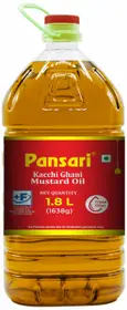 Pansari Kacchi Ghani Mustard Oil Mustard Oil Can (Sarson Tel)  (1.8 L)
