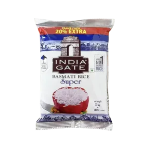 India Gate Super Basmati Rice 1 Kg + 200 Gm Free