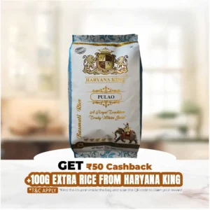Haryana King Pulao Basmati Rice - 1 Kg + ( Free Rice 100 Gm)