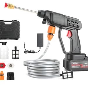Portable Pressure Washer with Rechargeable Battery | Cordless Pressure Washer Gun | Cordless Power Car Washer Gun | Handheld Pressure Washer for Car Floor Cleaning